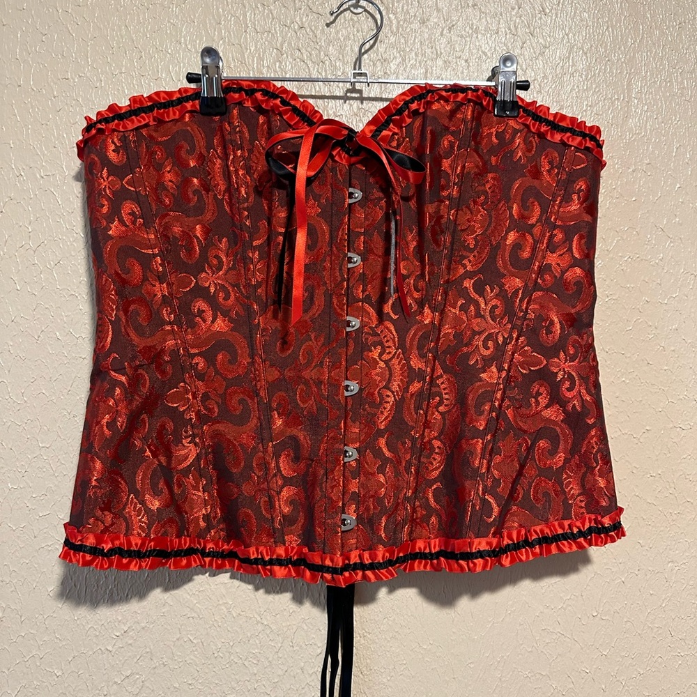 Red and Black Corset‎ Size 3XL Costume Sexy Dress Up